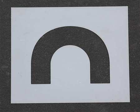 Pavement Stencil,4 In,end Loop,1/8 (1 Un