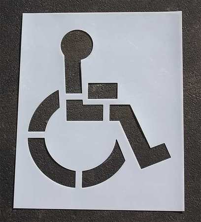 Pavement Stencil,48 In,handicap,1/16 (1