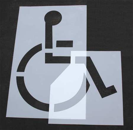 Pavement Stencil,72 In,handicap,1/8 (1 U