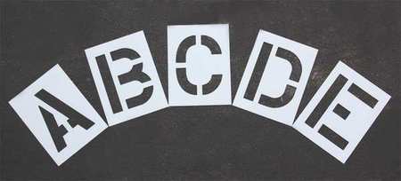 Pavement Stencil,alphabet Kit,12 In. H (