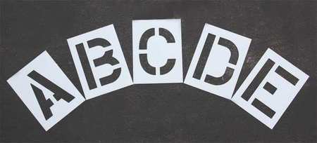 Pavement Stencil,12 In,alphabet Kit,1/8