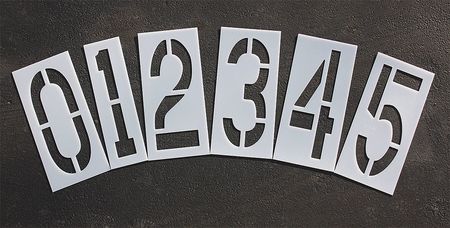 Pavement Stencil,number Kit,char 0 To 9