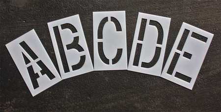 Pavement Stencil,18 In,alphabet Kit,1/8