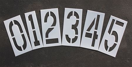 Pavement Stencil,24 In,number Kit,1/8 (1