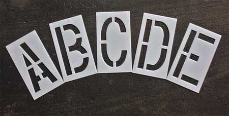 Pavement Stencil,24 In,alphabet Kit,1/16