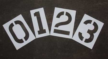 Pavement Stencil,24 In,number Kit,1/16 (