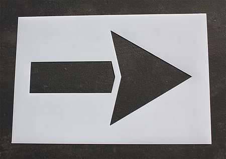 Pavement Stencil,60 In,strght Arrow,1/16