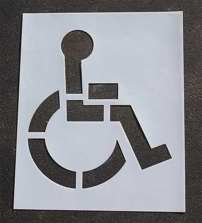 Pavement Stencil,21 In,handicap,1/16 (1