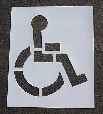 Pavement Stencil,21 In,handicap,1/8 (1 U