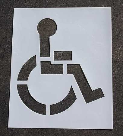 Pavement Stencil,39 In,handicap,1/8 (1 U