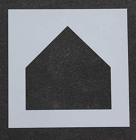 Athletic Stencil,home Plate,17 In,1/8 (1