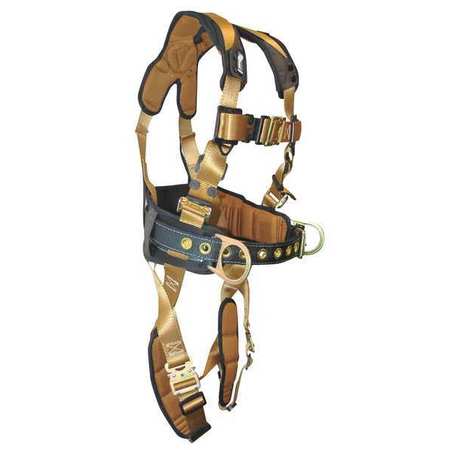 Full Body Harness,l/xl,310 Lb.,brown (1