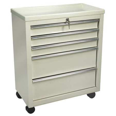 Bedside Cart,13x24x29,beige,5 Drawer (1