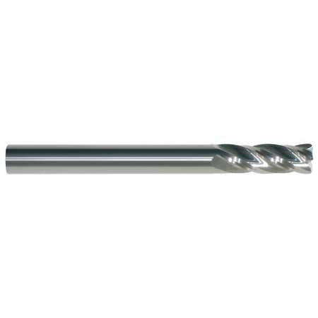 Cr End Mill, 3/16", 4fl,.010" Rad,bright