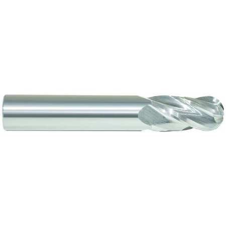 Ball End Mill, 4fl 1/64", Reg, Bright (1