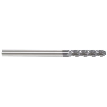 Ball End Mill, 4fl 1/8", Long, Tialn (1