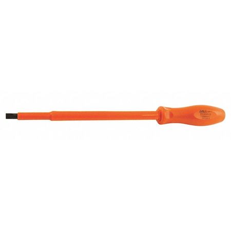 Insulatd Screwdriver,slotted,3/8"x8",rnd