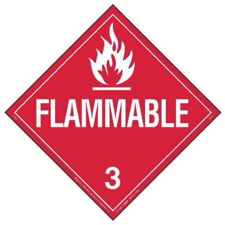 Placard,10-3/4inx10-3/4in,flammable,pk10