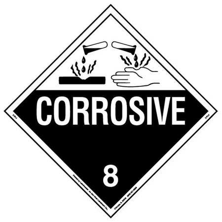 Placard,10-3/4inx10-3/4in,corrosive (1 U