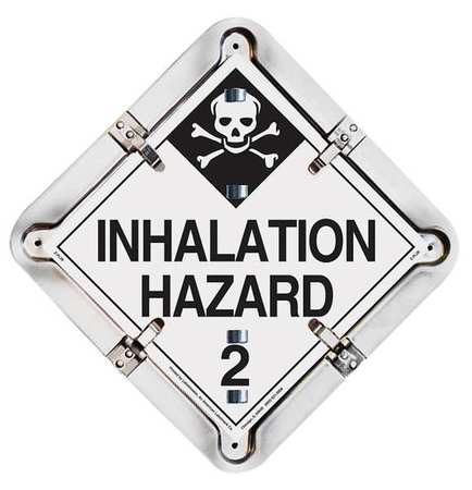 Placard,13-1/2inx13-1/2in,alum,blk/wht (