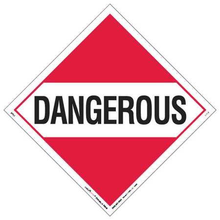 Placard,10-3/4inx10-3/4in,dangerous,pk10