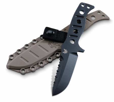 Fixed Blade Knife,fine,4-1/4 In,black (1