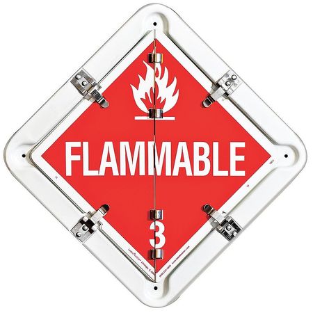 Placard,13-1/2inx13-1/2in,flammable (1 U