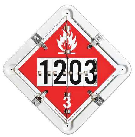 Placard,13-1/2inx13-1/2in,alum,wht/red (