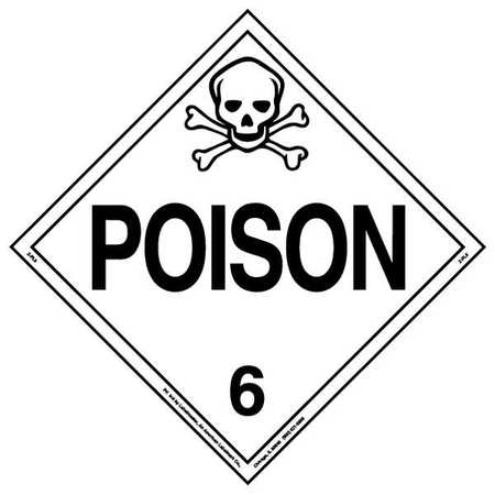 Placard,10-3/4inx10-3/4in,poison,pk10 (1