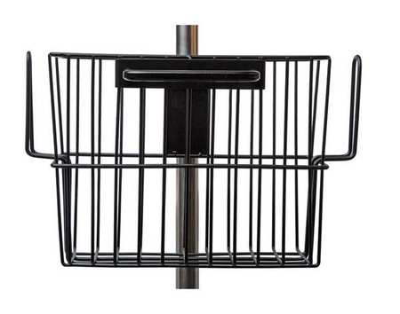 Basket,pole Mounted,stainless Steel,blk