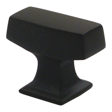 Modern Rect. Cabinet Knob Brnz 1-3/8" (1