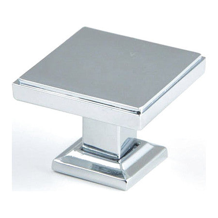 Modern Sq Cabinet Knob Chrome 1-3/8" (1