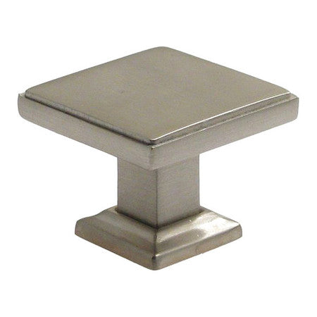 Modern Sq Cabinet Knob Sat. Nick 1-3/8"