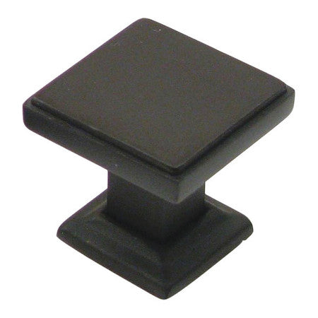 Modern Sq Cabinet Knob Brnz 1-1/8" (1 Un