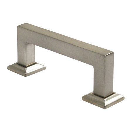 Modern Sq Cabinet Pull Satin Nickel 3" (