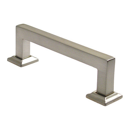 Modern Sq Cabinet Pull Satin Nickel 4" (