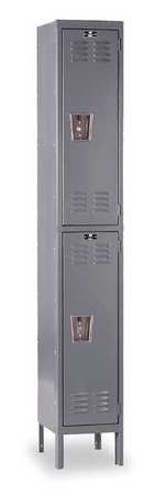 Wardrobe Locker,lvrd,1 Wide, 2 Tier,gray