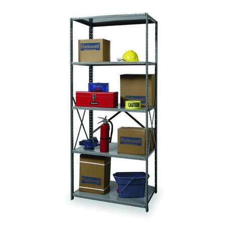 Metal Shelving,open,starter,87"h,5 Shelf