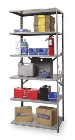 Metal Shelving,open,add-on,87" H,6 Shelf