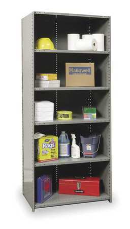 Metal Shlvng,closed,starter,87"h,6 Shelf