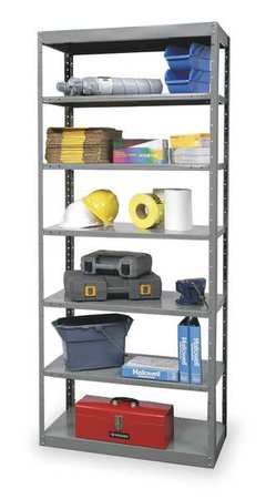 Metal Shelving,open,87"h,7 Shelf (2 Unit