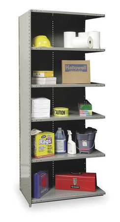 Metal Shlving,closed,add-on,87"h,6 Shelf