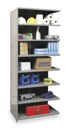 Metal Shlving,closed,add-on,87"h,8 Shelf